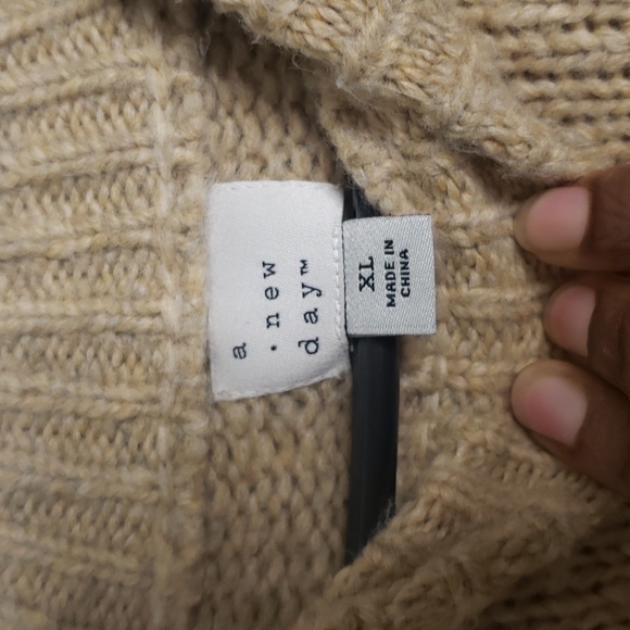 Women's Beige Oversized Sweaterdress - Picture 2 of 2